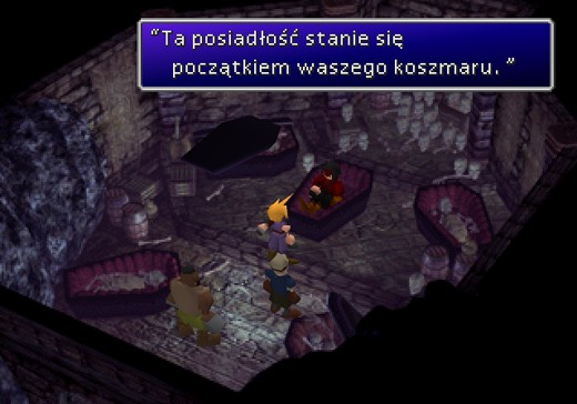 Final Fantasy VII PL obrazek 22 Vincent Valentine przebudzenie - Midgar Translations: tłumaczenia gier z PlayStation, FF7, FF9, spolszczenia, retrogaming, xenogears, psx, ps1, psemu.pl