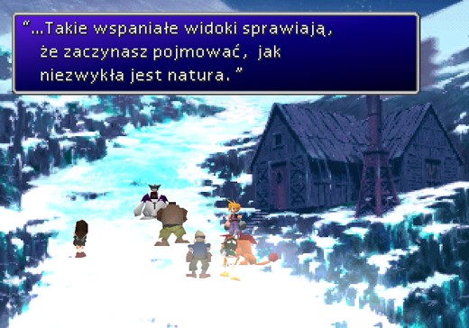 Final Fantasy VII PL obrazek 15 jak tu zimno - Midgar Translations: tłumaczenia gier z PlayStation, FF7, FF9, spolszczenia, retrogaming, xenogears, psx, ps1, psemu.pl