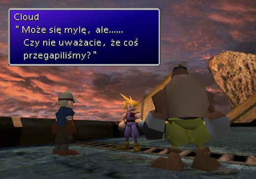 Final Fantasy VII PL obrazek 11 Baret przegapił - Midgar Translations: tłumaczenia gier z PlayStation, FF7, FF9, spolszczenia, retrogaming, xenogears, psx, ps1, psemu.pl