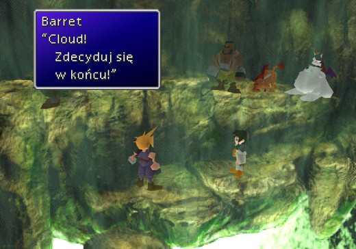 Final Fantasy VII PL obrazek 03 Cloud zdecyduj się - Midgar Translations: tłumaczenia gier z PlayStation, FF7, FF9, spolszczenia, retrogaming, xenogears, psx, ps1, psemu.pl.
