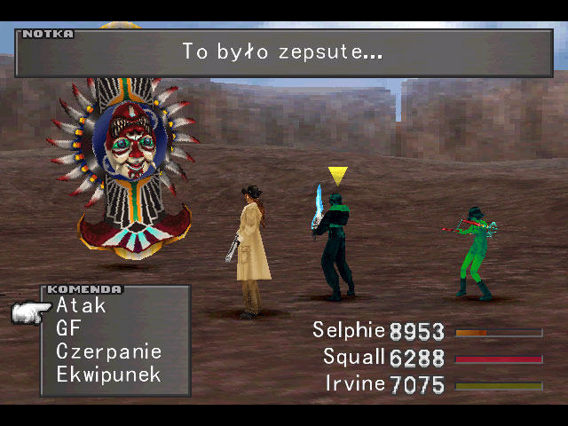 Final Fantasy VIII PL grafika 20 do ataku - Midgar Translations: tłumaczenia gier z PlayStation, FF7, FF9, spolszczenia, retrogaming, xenogears, psx, ps1, psemu.pl.